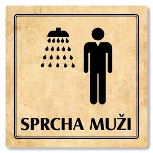 Sprcha muži, 100x100mm, pergamen, Utah